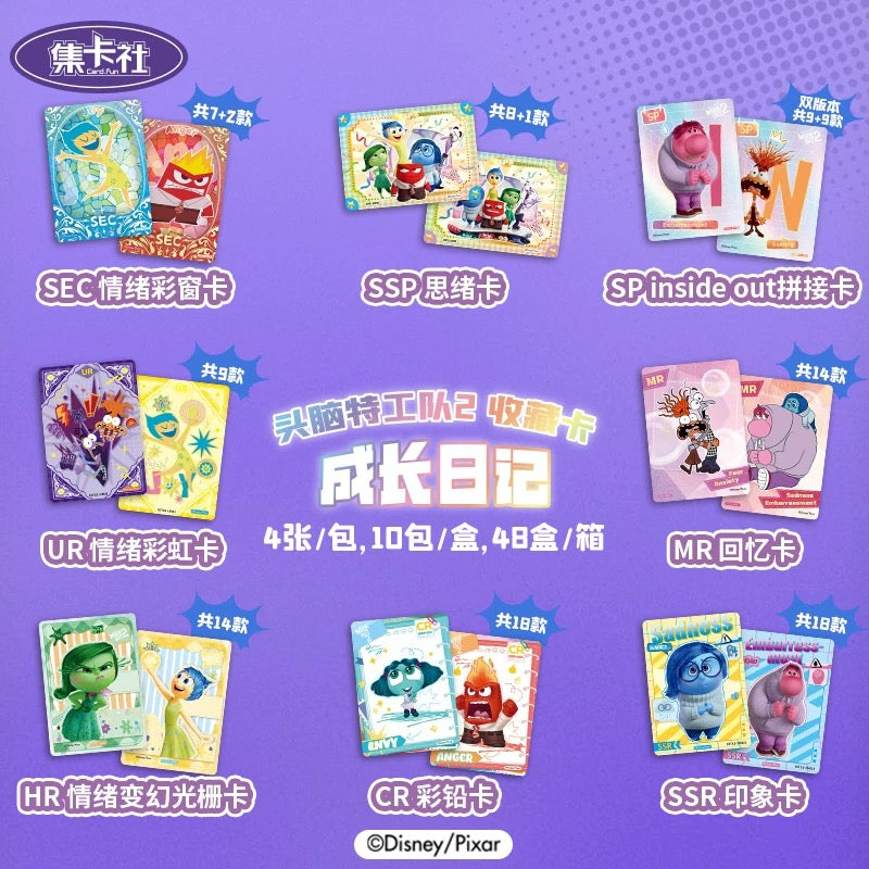 Inside Out 2-Growth Diary Collectible Cards (Box of 10)