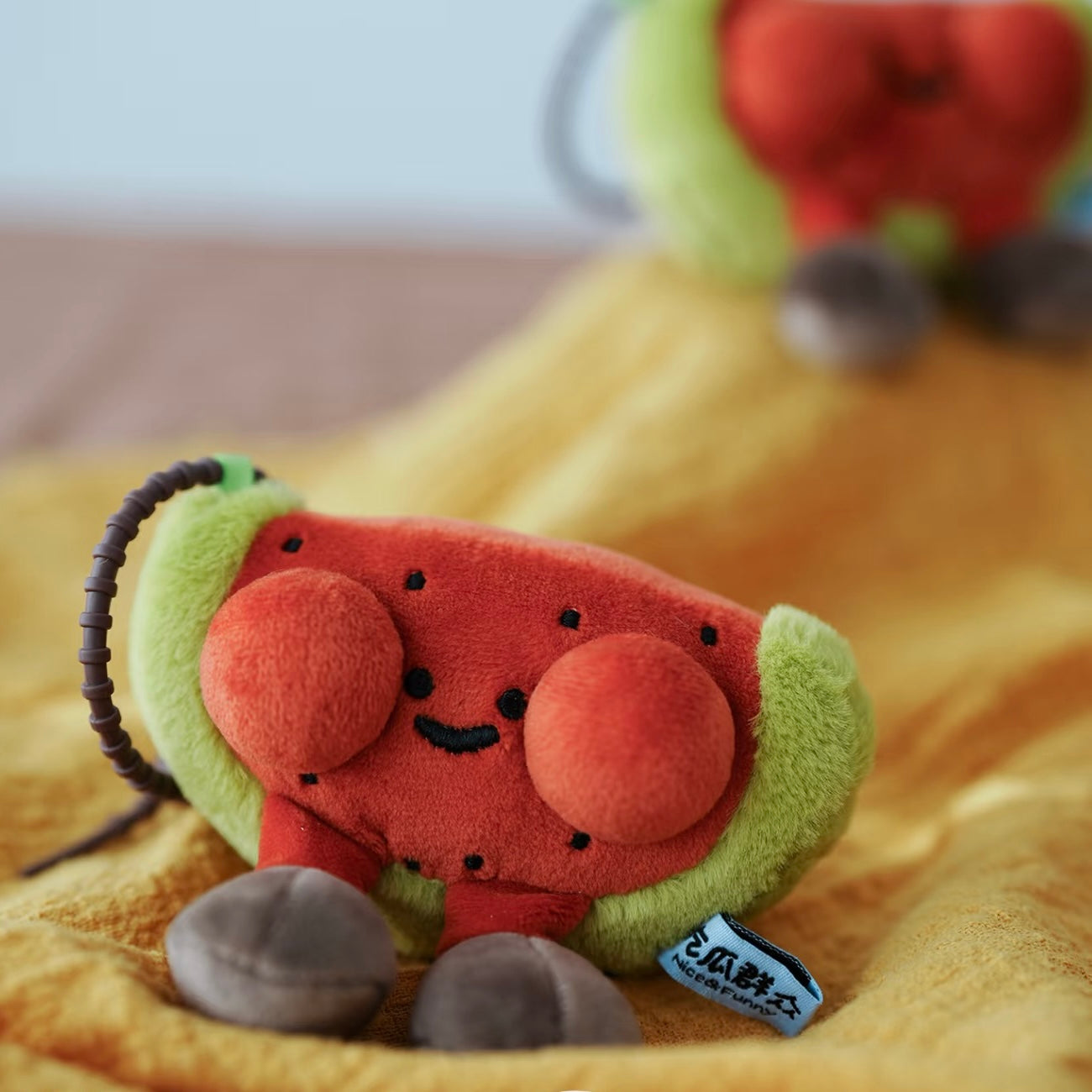 Lucky Orchard Series-Watermelon Shaped Plush Pendant