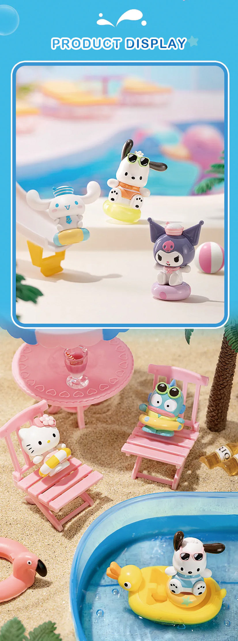 Sanrio Swimming Series Bean Blind Bag (Box of 18)