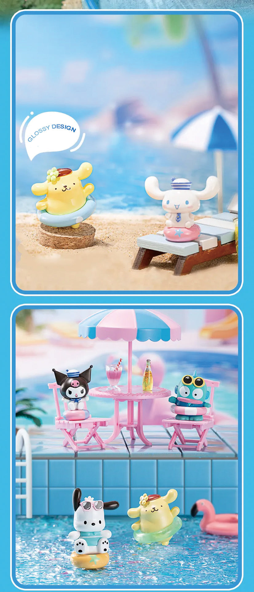 Sanrio Swimming Series Bean Blind Bag (Box of 18)