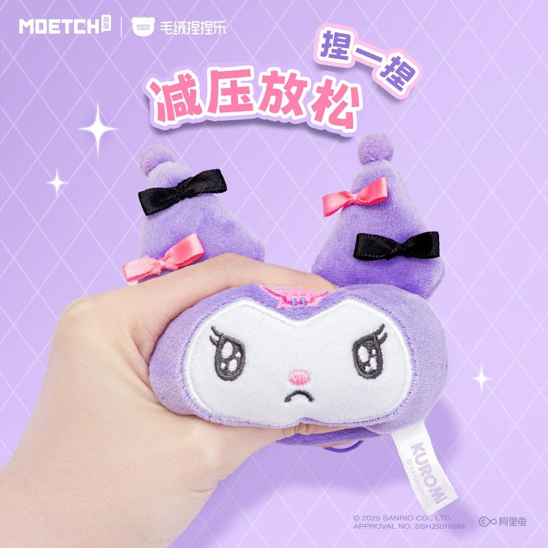 Kuromi Girl's Hair Accessories Series Plush Relaxing Toy (Box of 6)