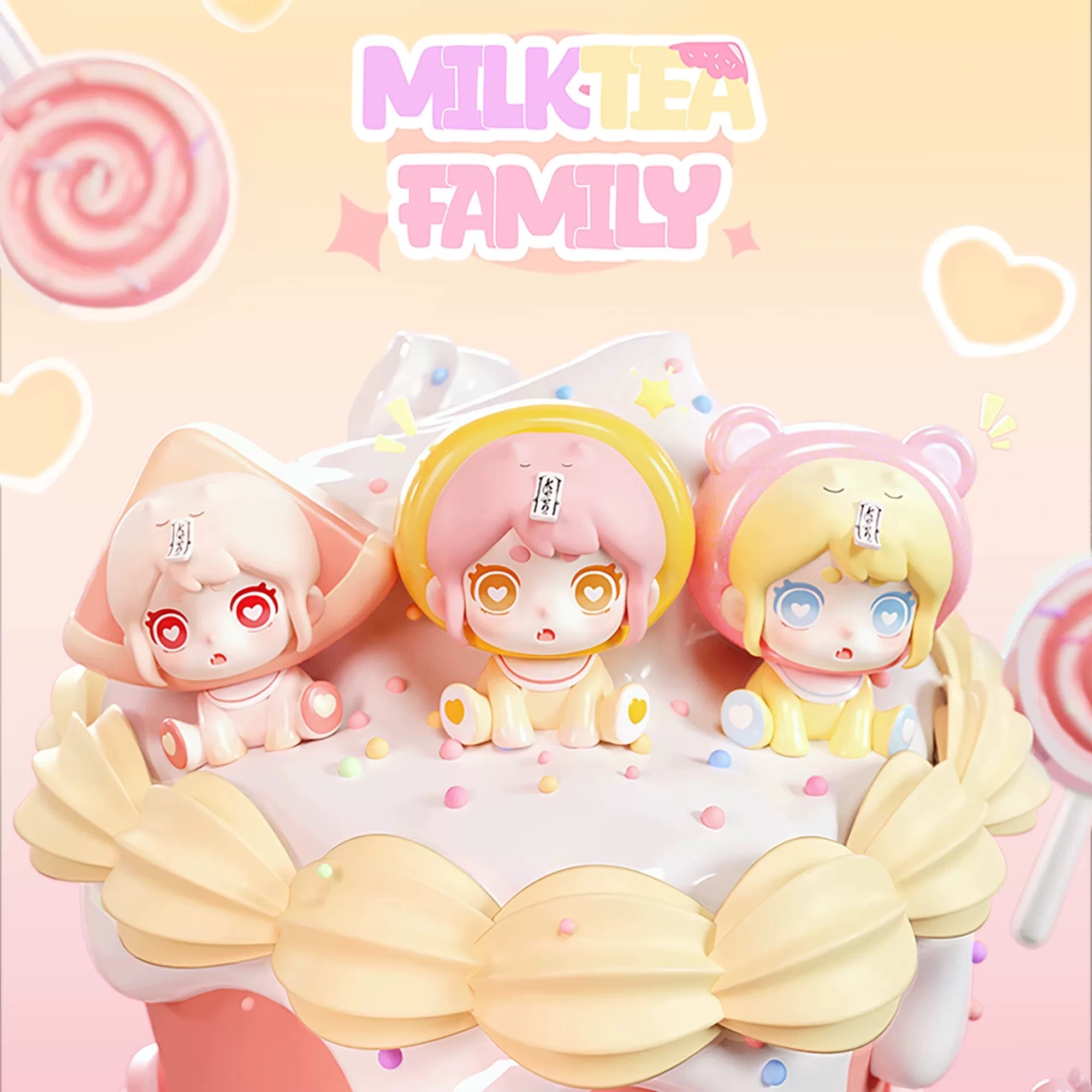 OUO Milk Tea Family Series Mini Blind Box (Box of 12)