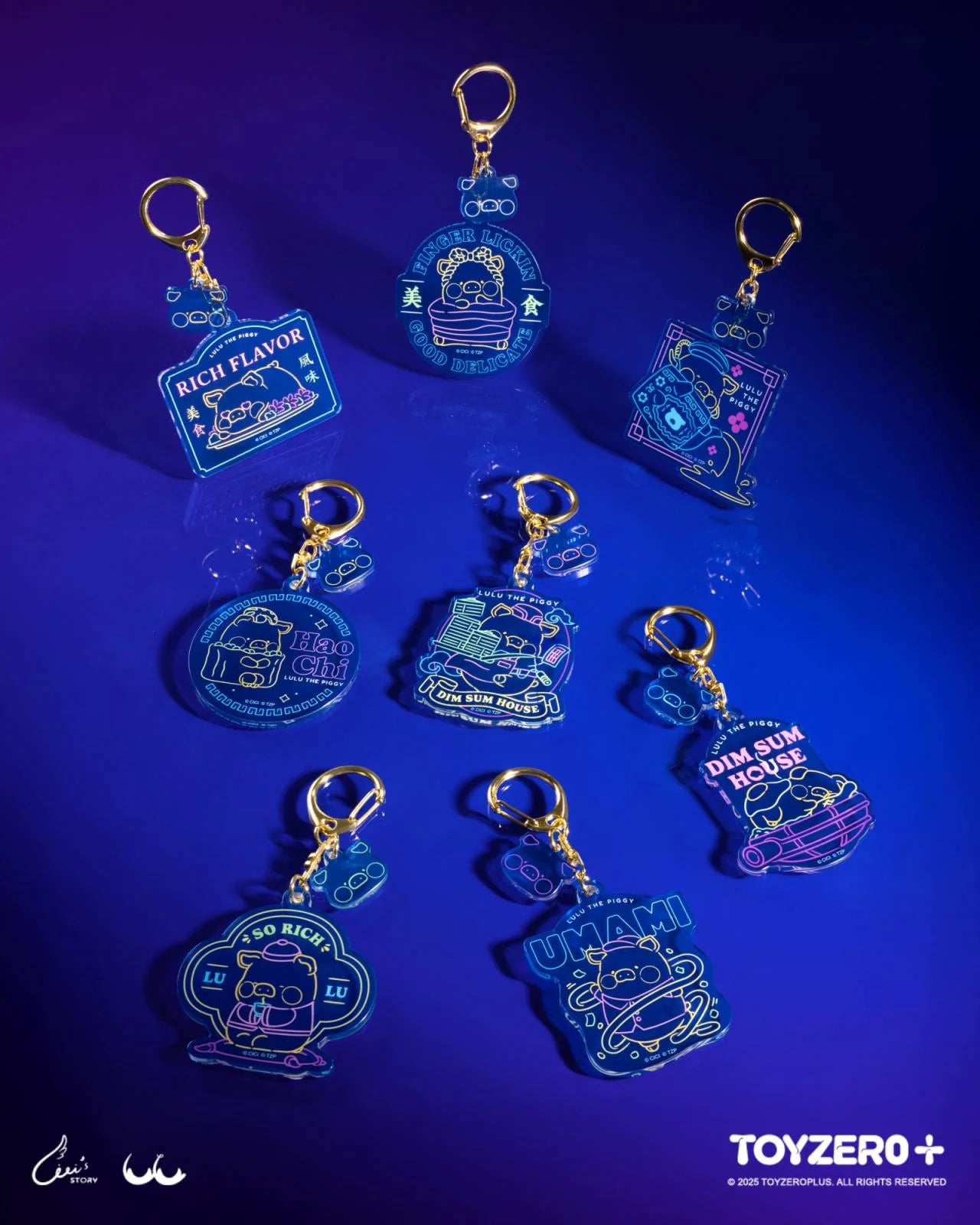 Lulu The Piggy Lu's Table-Staff Lulu's Daily Routine Acrylic Keychain Blind Box (Box of 8)