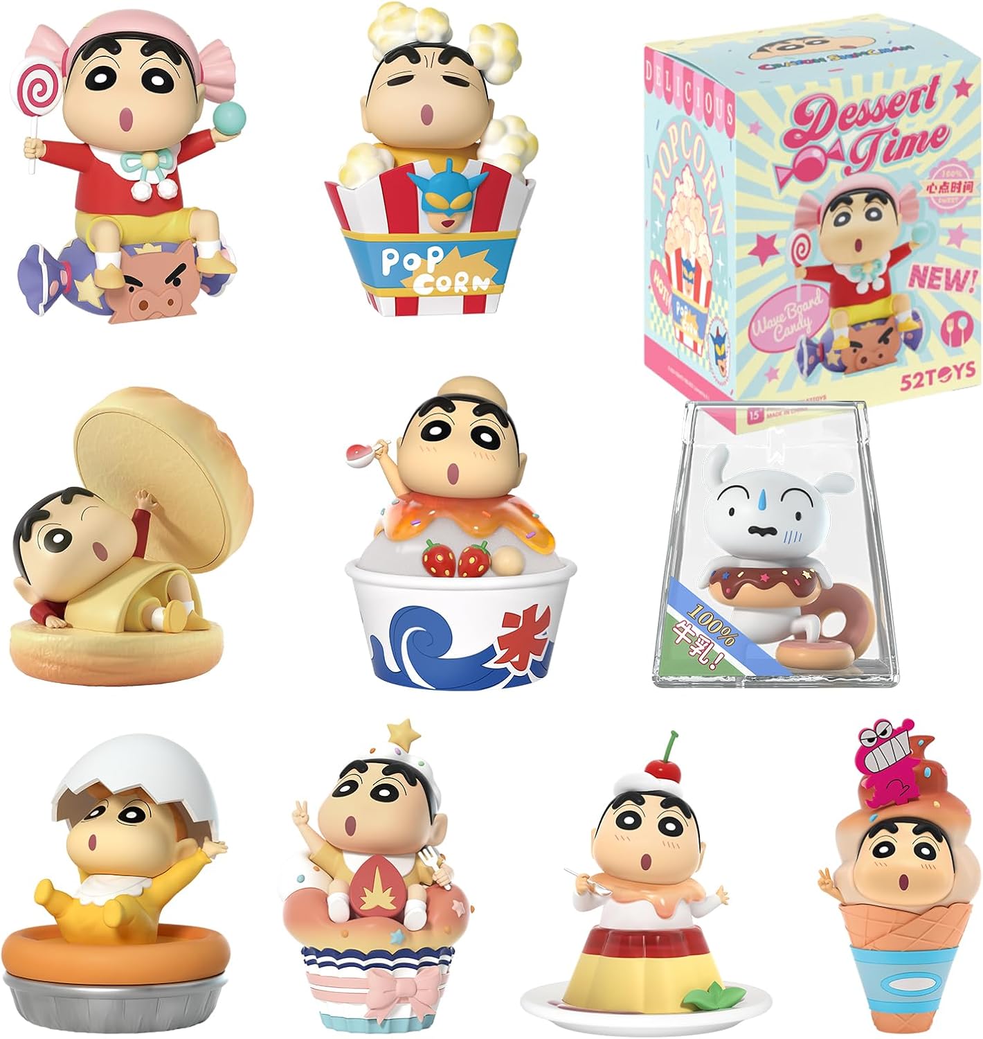 Crayon Shin Chan Dessert Time Series Blind Box (Box of 8)