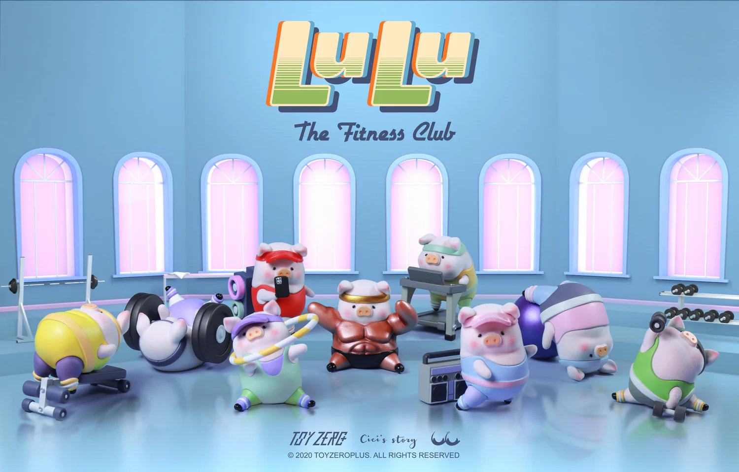 [PRE-ORDER] Lulu The Piggy-Fitness Club Series Blind Box (Box of 8)